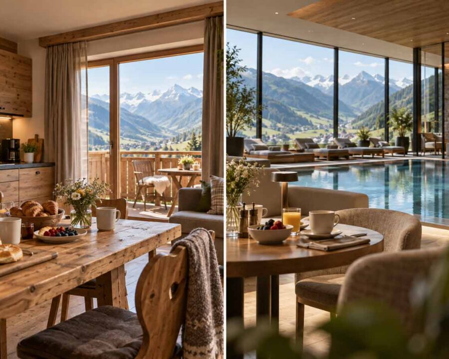 Ferienwohnung oder Aparthotel im Zillertal? Der Unterschied entscheidet über Frühstück, Pool und Service